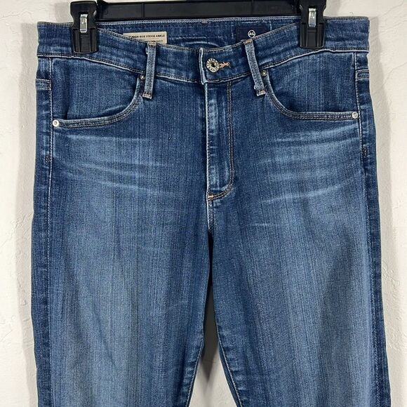🔥 AG Adriano Goldschmied The High Rise Stevie Slim Straight Ankle Jeans Sz 29R - Picture 7 of 12